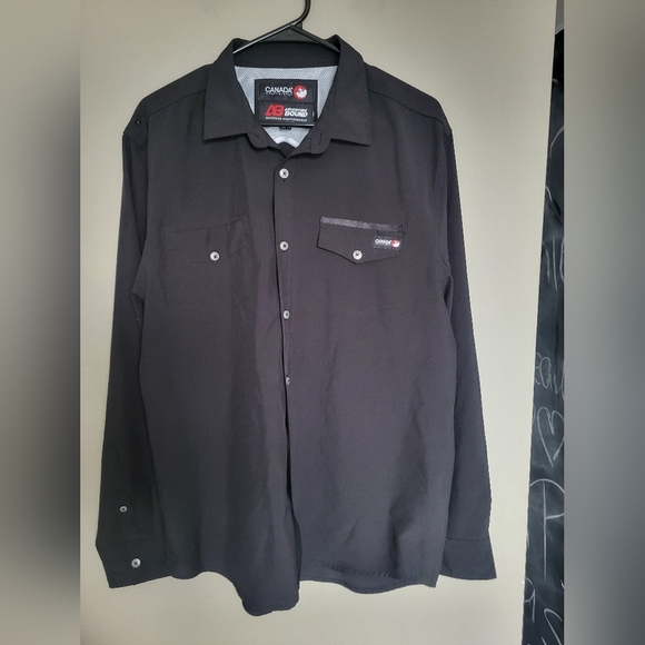 Canada Weathergear Black Button-Up Shirt, Size XL - Picture 1 of 5